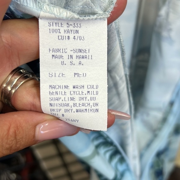 Iolani Scenic Hawaiian Palm Tree Dress Made in Hawaii Size M - Picture 5 of 5